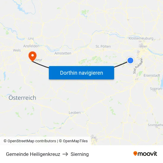 Gemeinde Heiligenkreuz to Sierning map