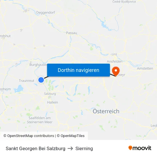 Sankt Georgen Bei Salzburg to Sierning map