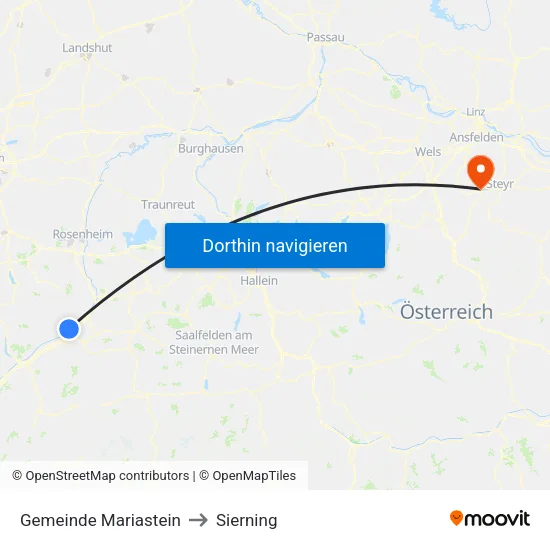Gemeinde Mariastein to Sierning map