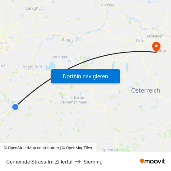Gemeinde Strass Im Zillertal to Sierning map
