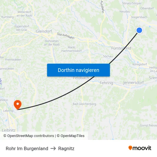 Rohr Im Burgenland to Ragnitz map