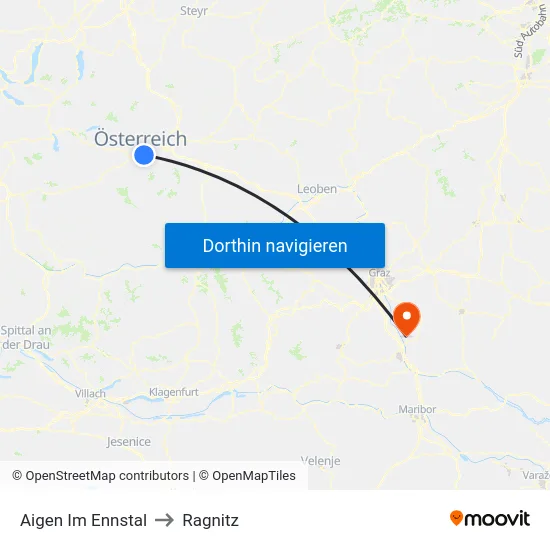 Aigen Im Ennstal to Ragnitz map