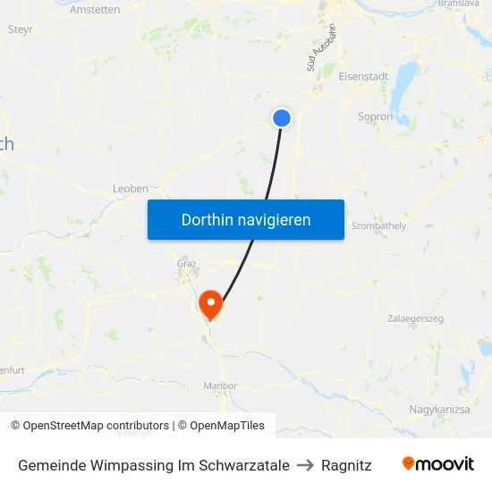 Gemeinde Wimpassing Im Schwarzatale to Ragnitz map