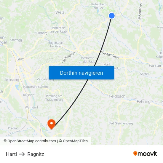 Hartl to Ragnitz map