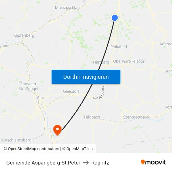 Gemeinde Aspangberg-St.Peter to Ragnitz map