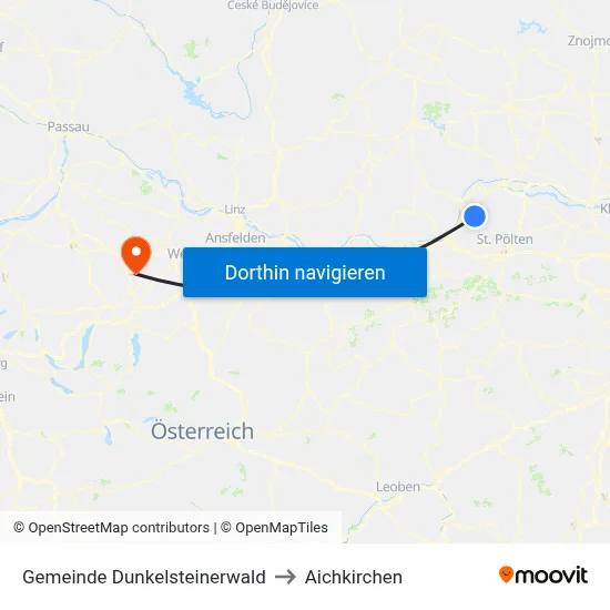 Gemeinde Dunkelsteinerwald to Aichkirchen map