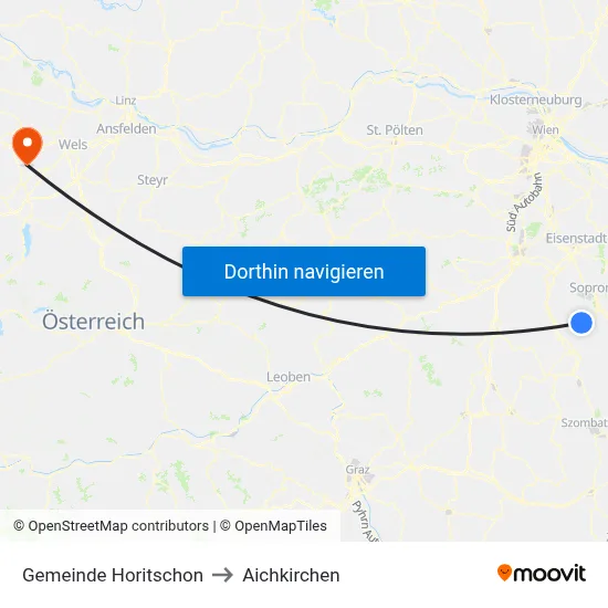Gemeinde Horitschon to Aichkirchen map