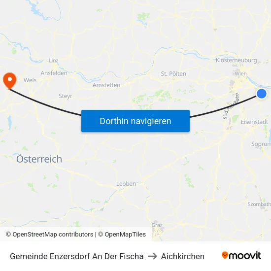 Gemeinde Enzersdorf An Der Fischa to Aichkirchen map