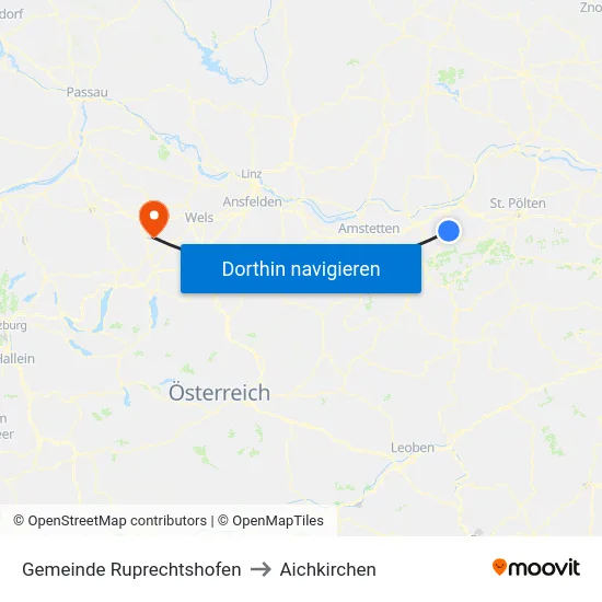 Gemeinde Ruprechtshofen to Aichkirchen map