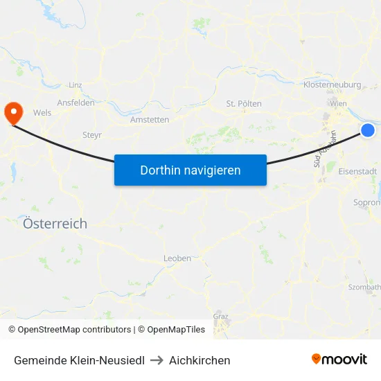 Gemeinde Klein-Neusiedl to Aichkirchen map