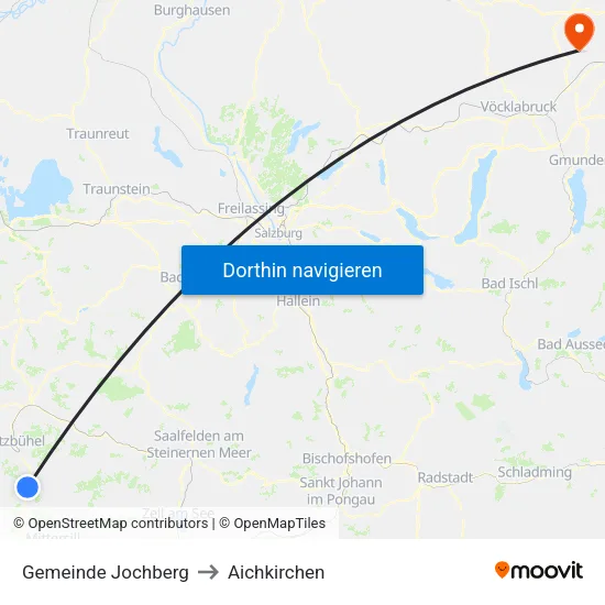 Gemeinde Jochberg to Aichkirchen map