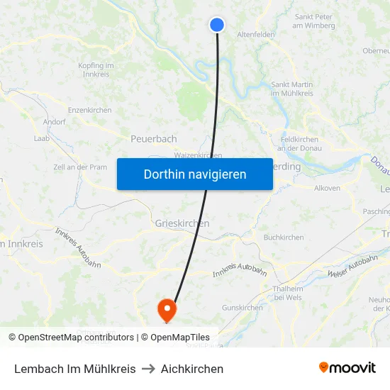 Lembach Im Mühlkreis to Aichkirchen map