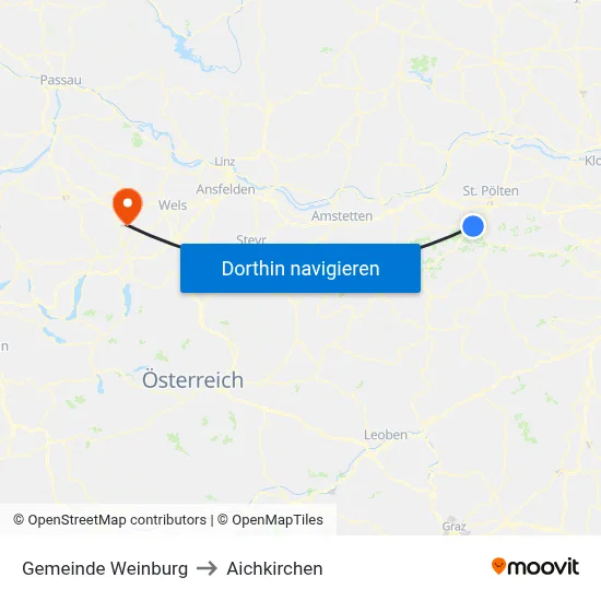Gemeinde Weinburg to Aichkirchen map