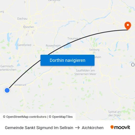 Gemeinde Sankt Sigmund Im Sellrain to Aichkirchen map