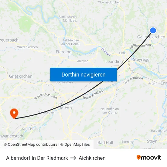 Alberndorf In Der Riedmark to Aichkirchen map