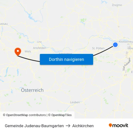 Gemeinde Judenau-Baumgarten to Aichkirchen map