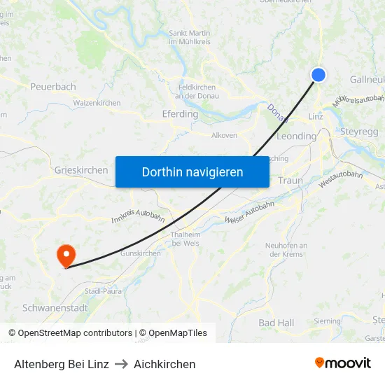 Altenberg Bei Linz to Aichkirchen map