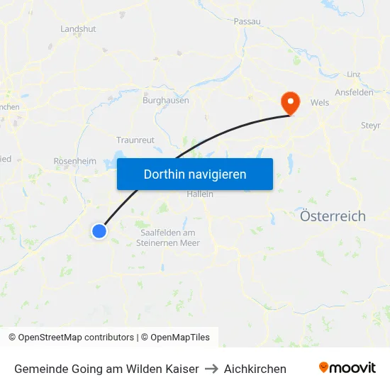 Gemeinde Going am Wilden Kaiser to Aichkirchen map