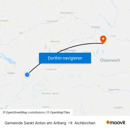 Gemeinde Sankt Anton am Arlberg to Aichkirchen map