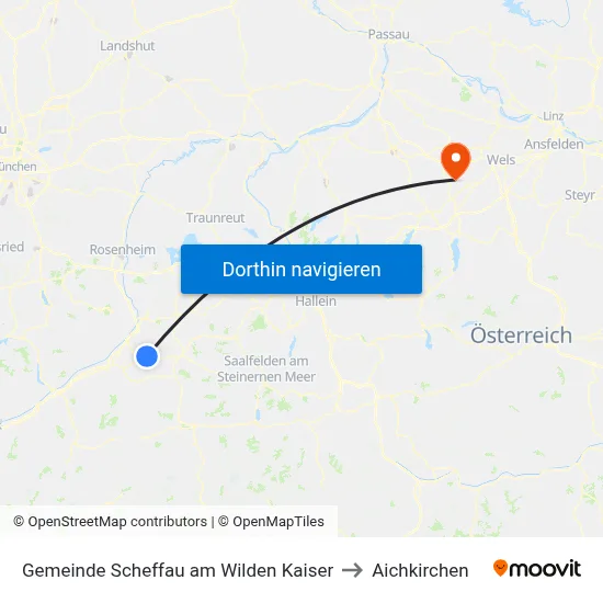 Gemeinde Scheffau am Wilden Kaiser to Aichkirchen map