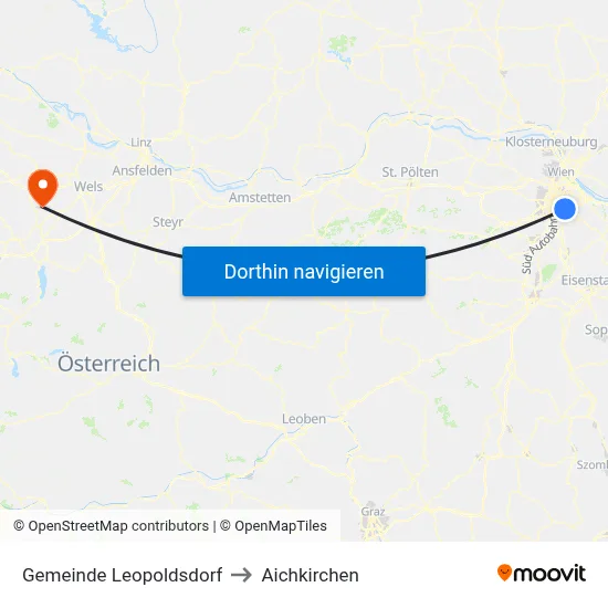 Gemeinde Leopoldsdorf to Aichkirchen map