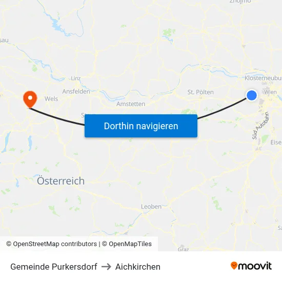 Gemeinde Purkersdorf to Aichkirchen map