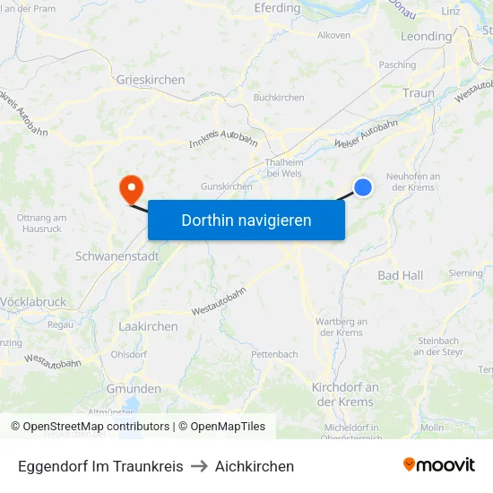 Eggendorf Im Traunkreis to Aichkirchen map
