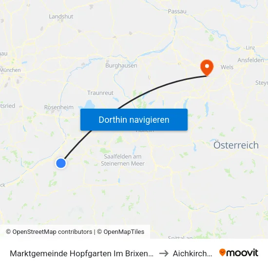 Marktgemeinde Hopfgarten Im Brixental to Aichkirchen map