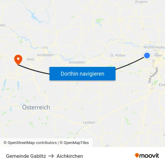 Gemeinde Gablitz to Aichkirchen map