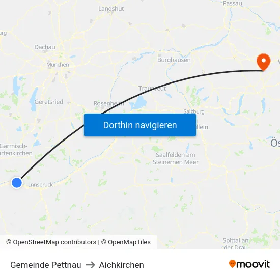 Gemeinde Pettnau to Aichkirchen map