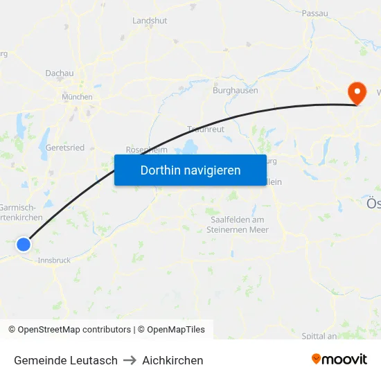 Gemeinde Leutasch to Aichkirchen map