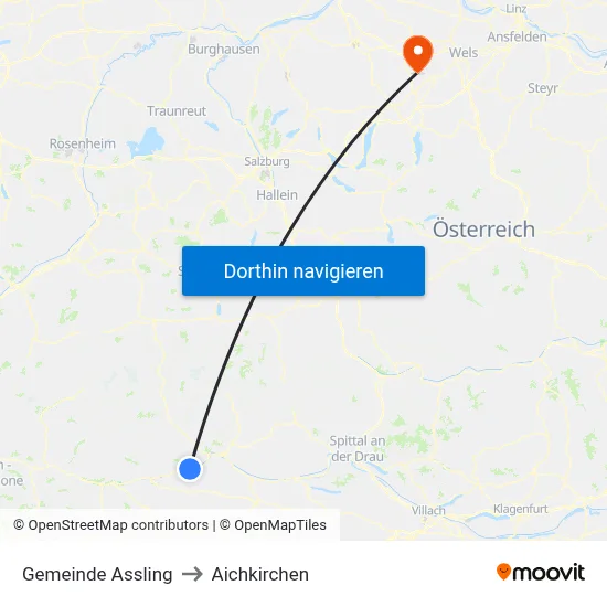 Gemeinde Assling to Aichkirchen map