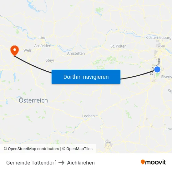 Gemeinde Tattendorf to Aichkirchen map