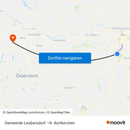 Gemeinde Leobersdorf to Aichkirchen map