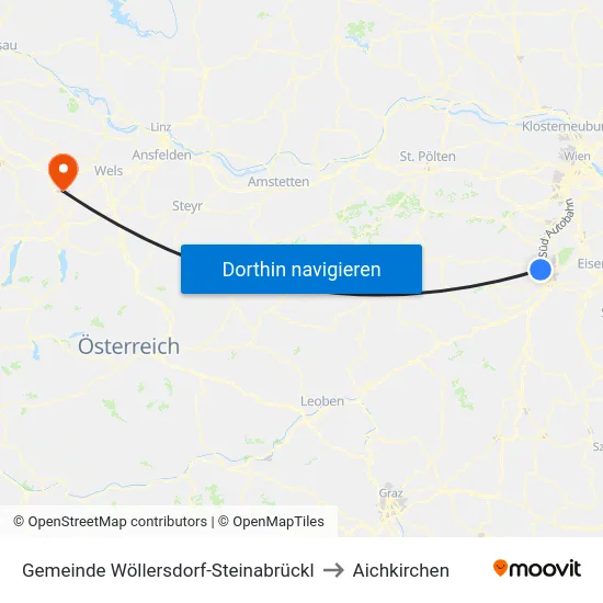 Gemeinde Wöllersdorf-Steinabrückl to Aichkirchen map