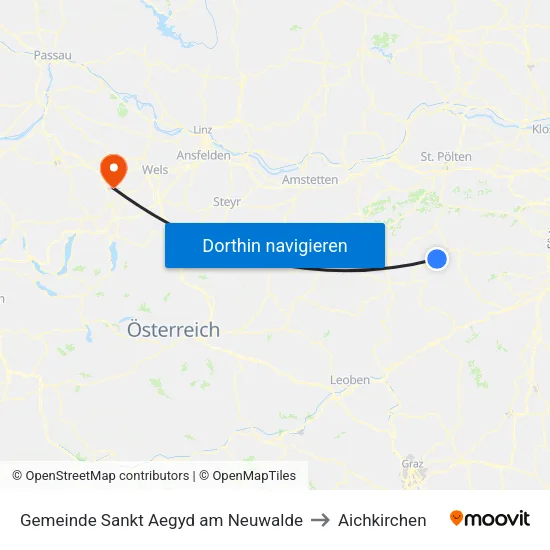 Gemeinde Sankt Aegyd am Neuwalde to Aichkirchen map