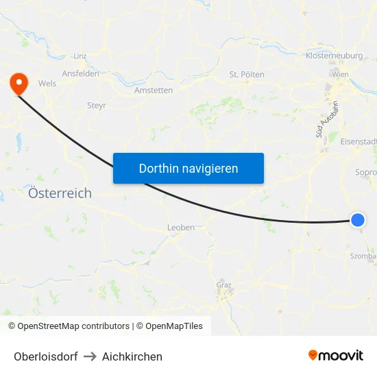 Oberloisdorf to Aichkirchen map
