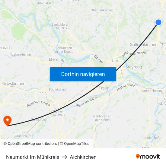 Neumarkt Im Mühlkreis to Aichkirchen map