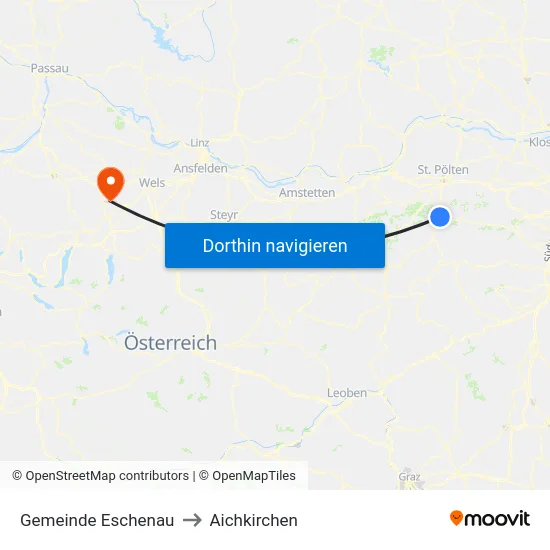 Gemeinde Eschenau to Aichkirchen map