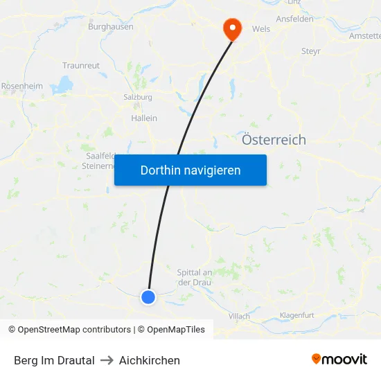 Berg Im Drautal to Aichkirchen map