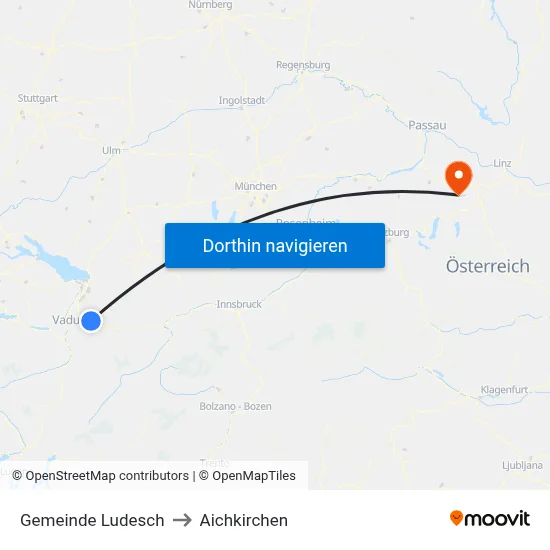 Gemeinde Ludesch to Aichkirchen map