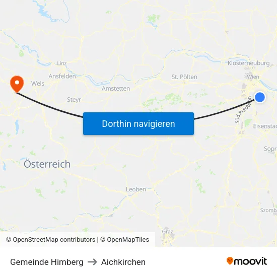 Gemeinde Himberg to Aichkirchen map