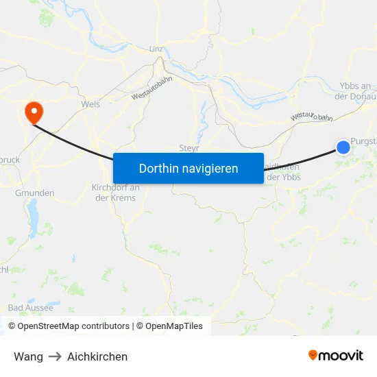 Wang to Aichkirchen map