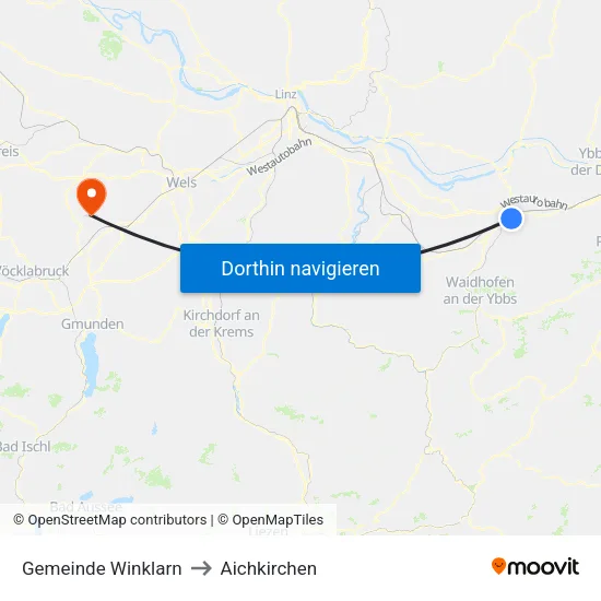 Gemeinde Winklarn to Aichkirchen map