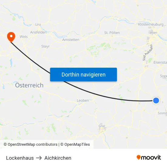 Lockenhaus to Aichkirchen map