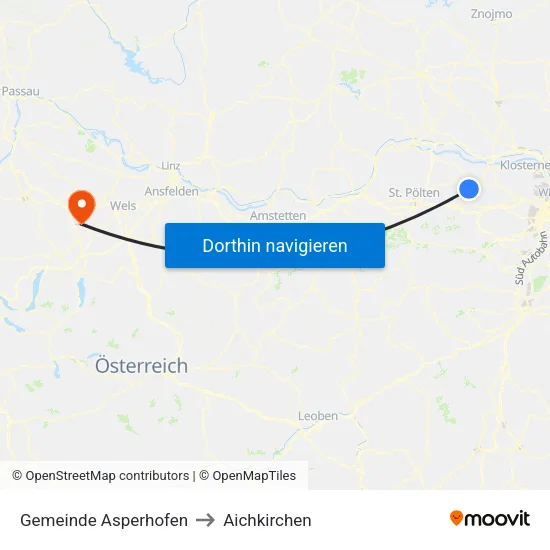 Gemeinde Asperhofen to Aichkirchen map