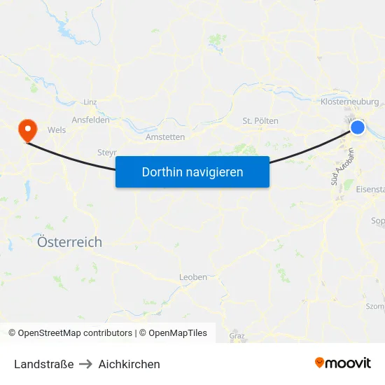 Landstraße to Aichkirchen map