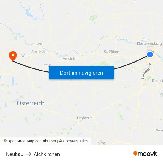 Neubau to Aichkirchen map