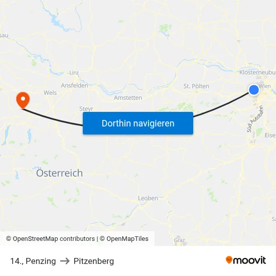 14., Penzing to Pitzenberg map