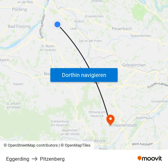 Eggerding to Pitzenberg map